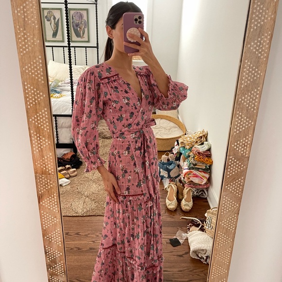 LoveShackFancy wrap maxi dress - Picture 2 of 8